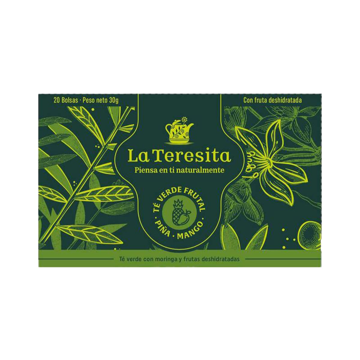 satisfacción Resplandor Fascinante Té verde frutal Teresita x 20 sobres – Alveco